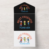 BEST FRIENDS FOREVER, FRIENDSHIP, FRIEND DAY オールインワン招待状 (内側)