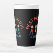 BEST FRIENDS FOREVER, FRIENDSHIP, FRIEND DAY カフェラテマグ (正面)