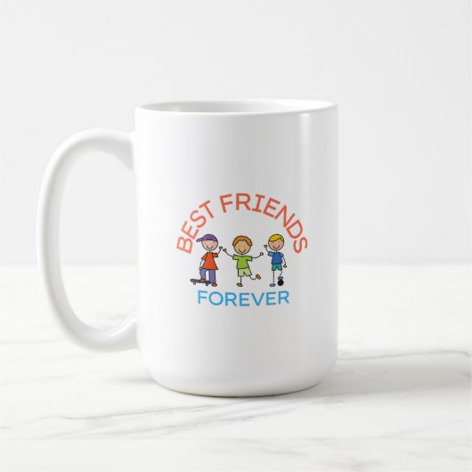 BEST FRIENDS FOREVER, FRIENDSHIP, FRIEND DAY コーヒーマグカップ (左)