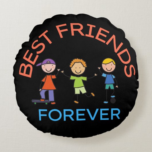 BEST FRIENDS FOREVER, FRIENDSHIP, FRIEND DAY ラウンドクッション (正面)