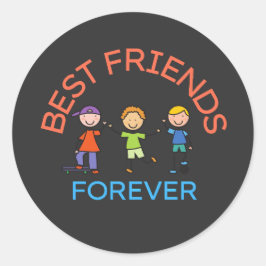 BEST FRIENDS FOREVER, FRIENDSHIP, FRIEND DAY ラウンドシール