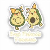 BEST FRIENDS FOREVER, FUNNY AVOCADO, FRIENDS DAY シール (正面)