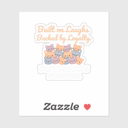 BEST FRIENDS FOREVER, FUNNY CAT, FRIENDSHIP DAY シール (シート)