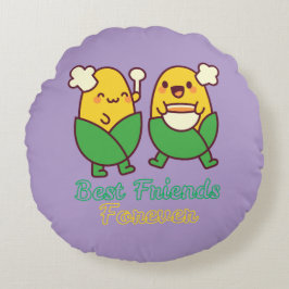 BEST FRIENDS FOREVER, FUNNY, GIFTS, BEST FRIEND ラウンドクッション