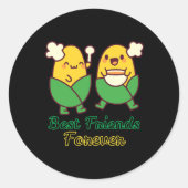 BEST FRIENDS FOREVER, FUNNY, GIFTS, BEST FRIEND ラウンドシール (正面)