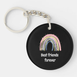 Best friends forever gold rainbow stars  キーホルダー