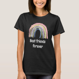 Best friends forever gold rainbow stars  tシャツ