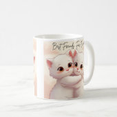 Best Friends Forever Mug - Two Cute Cats Hugging C コーヒーマグカップ (正面右)