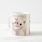Best Friends Forever Mug - Two Cute Cats Hugging C コーヒーマグカップ (正面左)