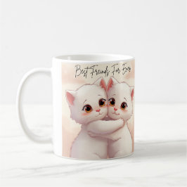 Best Friends Forever Mug - Two Cute Cats Hugging C コーヒーマグカップ