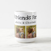 Best Friends Forever Photo Mug with Custom Names コーヒーマグカップ (中央)