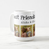 Best Friends Forever Photo Mug with Custom Names コーヒーマグカップ (正面左)