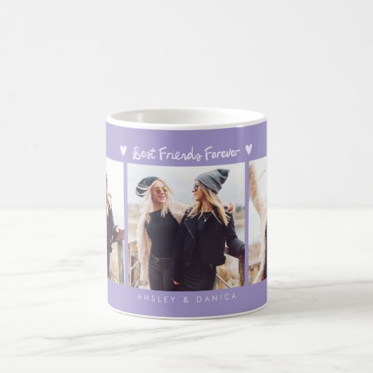 Best Friends Forever Photo Multi Photo Lilac コーヒーマグカップ (中央)