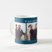 Best Friends Forever Photo Multi Photo Teal コーヒーマグカップ (正面左)
