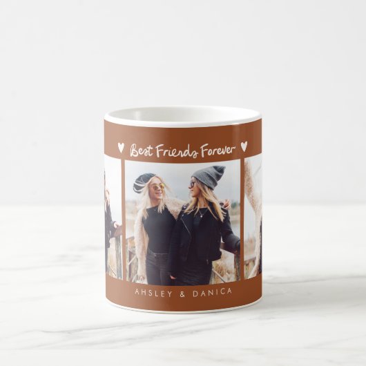 Best Friends Forever Photo Multi Photo Terracotta コーヒーマグカップ (中央)