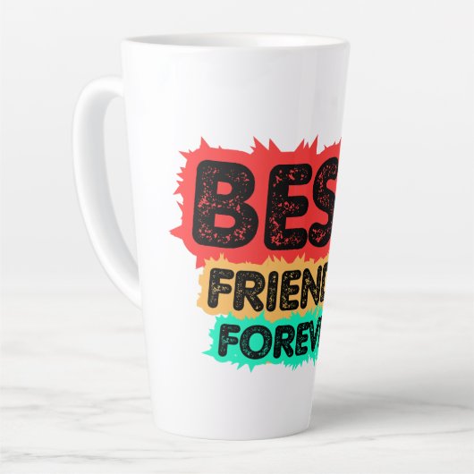BEST FRIENDS FOREVER RETRO FRIENDS, FRIENDSHIP カフェラテマグ (左アングル)