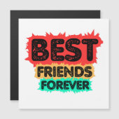 BEST FRIENDS FOREVER RETRO FRIENDS, FRIENDSHIP マグネット招待状 (正面/裏面)