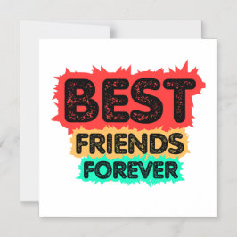 BEST FRIENDS FOREVER RETRO FRIENDS, FRIENDSHIP マグネット招待状