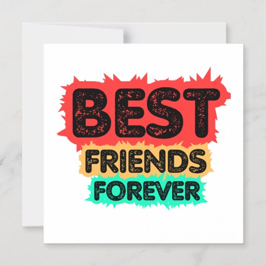 BEST FRIENDS FOREVER RETRO FRIENDS, FRIENDSHIP マグネット招待状 (正面)
