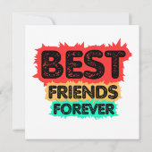 BEST FRIENDS FOREVER RETRO FRIENDS, FRIENDSHIP 招待状 (裏面)