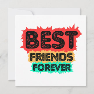 BEST FRIENDS FOREVER RETRO FRIENDS, FRIENDSHIP 招待状