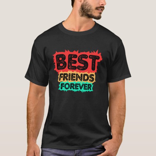 BEST FRIENDS FOREVER RETRO FRIENDS, FRIENDSHIP Tシャツ (正面)