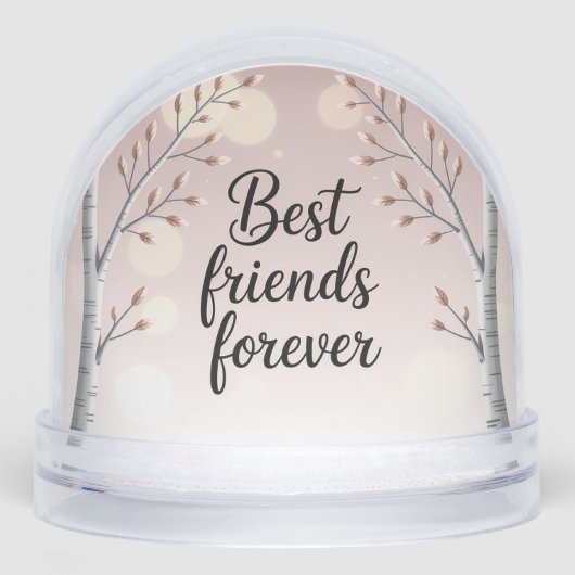 Best Friends Forever Snow Globe – Cute Minimal Fri (正面)