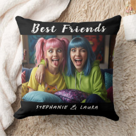 Best Friends Funny Colorful Hair クッション