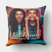 Best Friends Funny Faces  クッション (裏面)