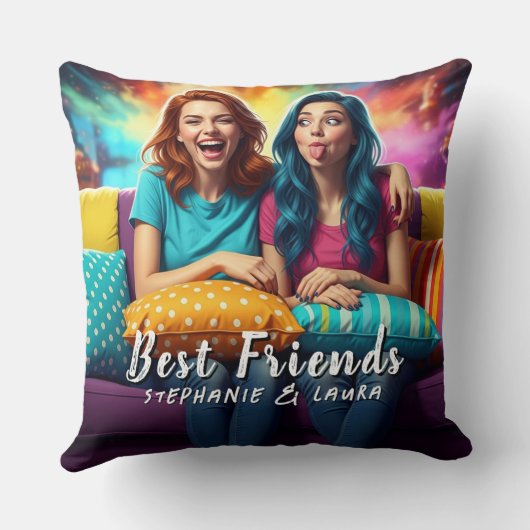 Best Friends Funny Sisters クッション (裏面)