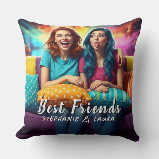 Best Friends Funny Sisters クッション (正面)