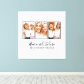 Best Friends Gift BFF Photo Collage キャンバスプリント (インサイチュ (ウッドフロア))