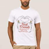 Best Friends Heart Hands T-Shirt Tシャツ (正面)