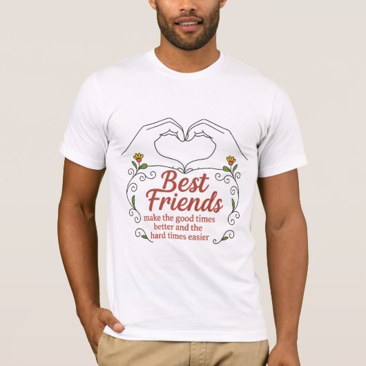 Best Friends Heart Hands T-Shirt Tシャツ (正面)