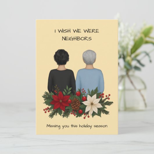 Best Friends Holiday Card Customized Wish We Were シーズンカード (スタンド正面)