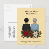 Best Friends Holiday Postcard Custom Wish We Were シーズンポストカード (正面/裏面)