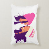 Best Friends Illustration • Modern Accent Pillow アクセントクッション (正面(垂直))