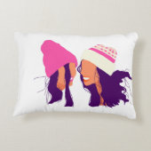 Best Friends Illustration • Modern Accent Pillow アクセントクッション (裏面)