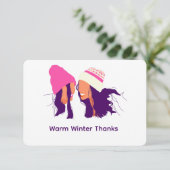 Best Friends Illustration • Modern Accent Pillow サンキューカード (スタンド正面)