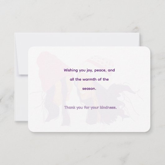 Best Friends Illustration • Modern Accent Pillow サンキューカード (裏面)