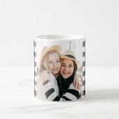 Best Friends Modern Monogram Photo Keepsake Mug モーフィングマグカップ (中央)