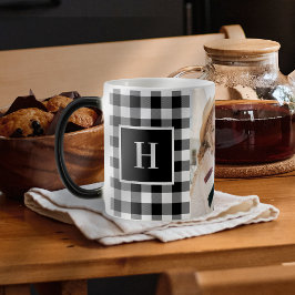 Best Friends Modern Monogram Photo Keepsake Mug モーフィングマグカップ