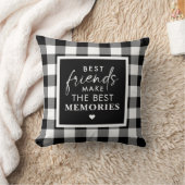 Best Friends Modern Script Calligraphy Photo クッション (ブランケット)