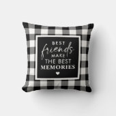Best Friends Modern Script Calligraphy Photo クッション (正面)