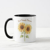 Best Friends Mug - Sunflowers & Photo マグカップ (左)