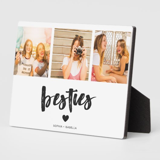 Best Friends Name Besties Photo Plaque フォトプラーク (側面)