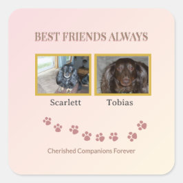Best Friends Pawprint スクエアシール