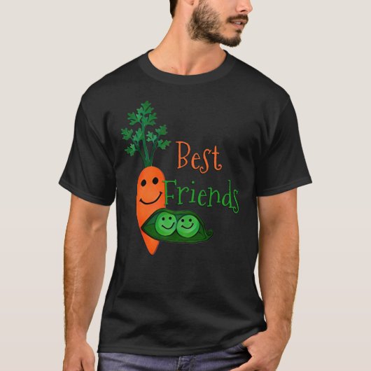Best Friends, Peas and  Carrots Fitted T-Shirt Tシャツ (正面)