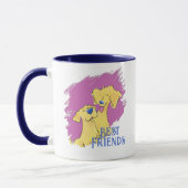 Best Friends Personalized Cute Dog Art Custom Mug マグカップ (左)