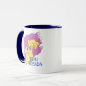 Best Friends Personalized Cute Dog Art Custom Mug マグカップ (正面左)